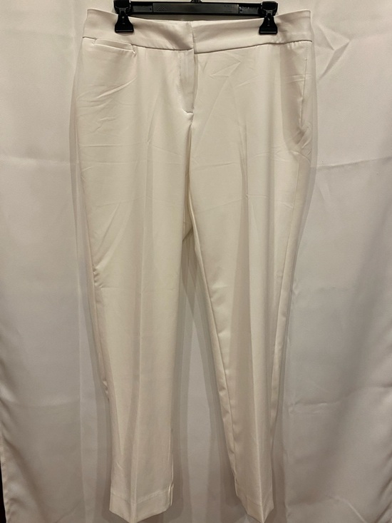Ellen Tracy Pants - Ellen Tracy White Straight Leg Dress Pants